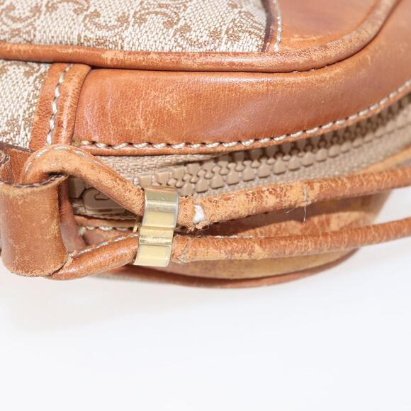 CELINE Macadam Canvas Shoulder Bag Pvc Beige Gold - Picture 9 of 13